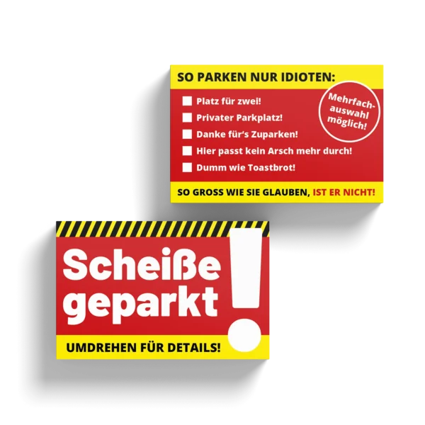 Scheisse Geparkt Karten