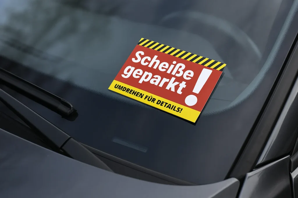 Auto scheisse geparkt